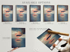 Explore our available options for airplane artwork. Choose from stretched canvas prints fine art poster paper. Consider a floating frame for a modern touch. Elevate your space with aviation and coastal style artwork. We offer modern prints in blue and orange.