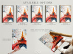 Available options for Eiffel Tower artwork. Choose from stretched canvas prints fine art poster paper or a floating frame. Customize your French artwork to suit your unique style and decor preferences.