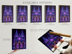 Explore the available options for your artwork. Choose from stretched canvas prints fine art poster paper or floating frames. Customize your gothic cathedral art. Create the perfect cyberpunk decor for your space.