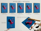 Available options include a stretched canvas print. Fine art poster paper is also available. The floating frame enhances the artwork. These options cater to different preferences. Choose the perfect format to showcase your favorite artwork. Each option offers a unique way to display art.