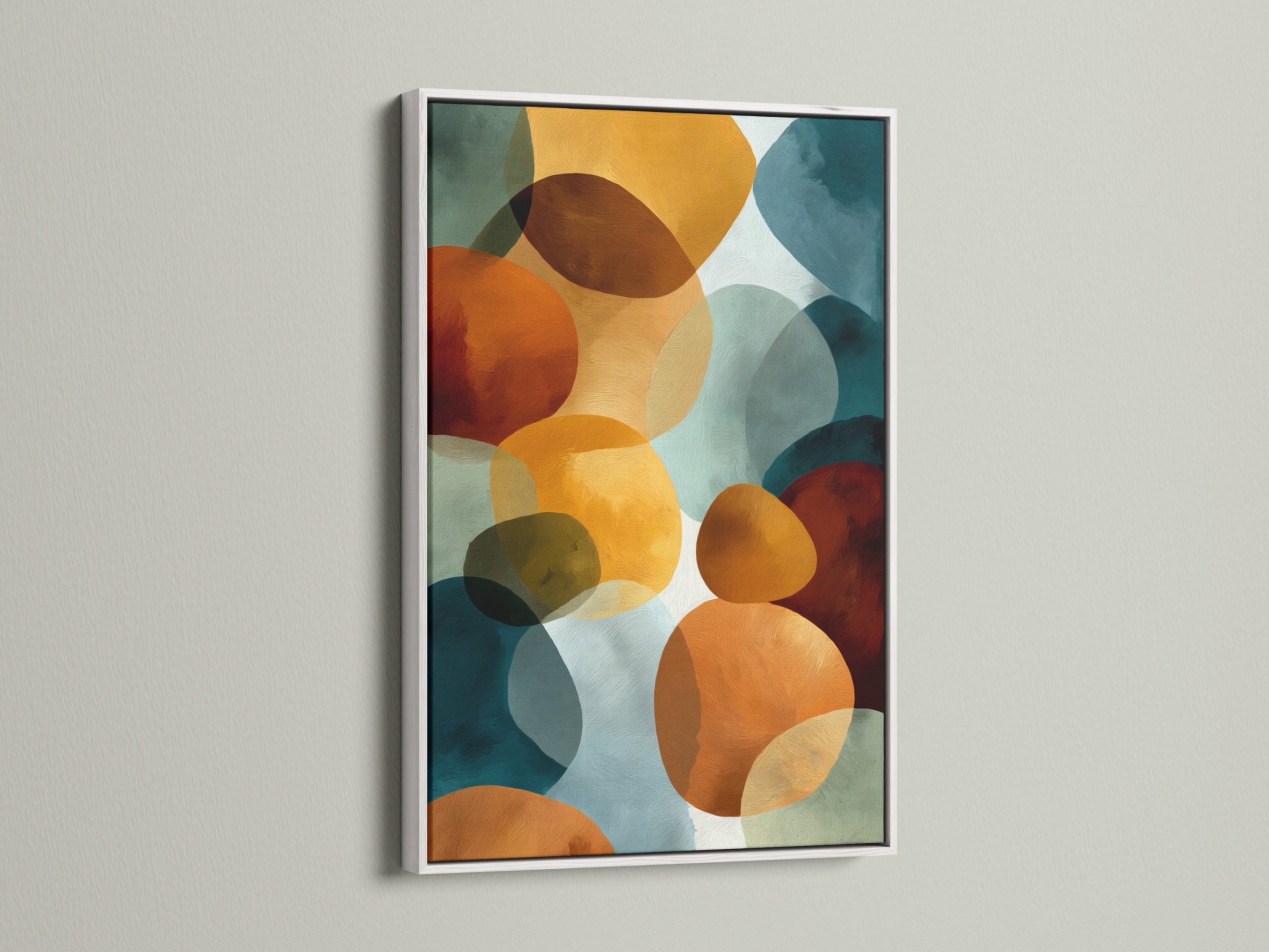Abstract Geometric Canvas Print - Modern Organic Shapes Wall Art, Contemporary Home Decor for Living Room
