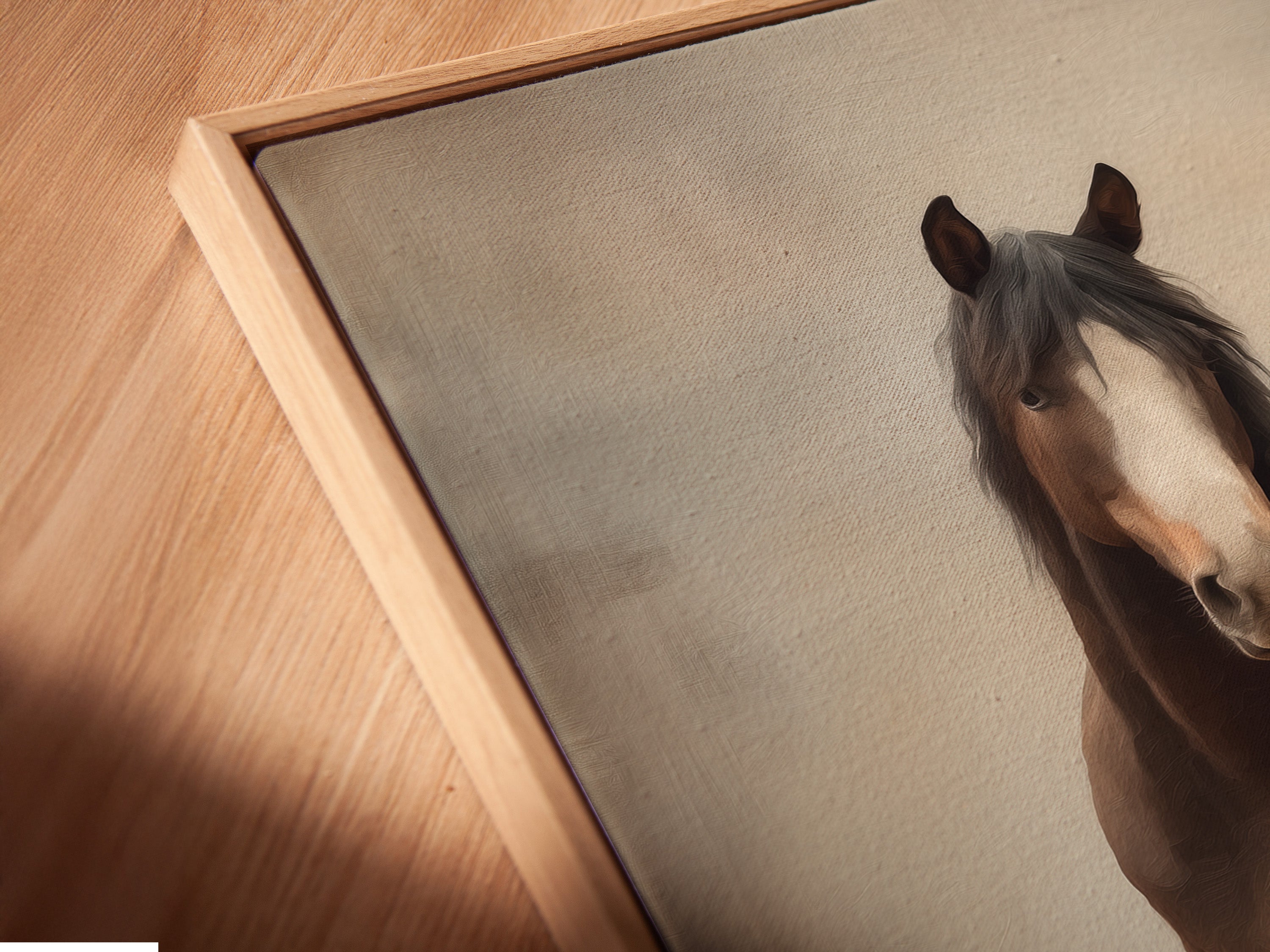 Majestic Brown Horse Print - Rustic Equine Wall Art, Western Home Decor, Animal Photography, Farmhouse Style Artwork for Living Room