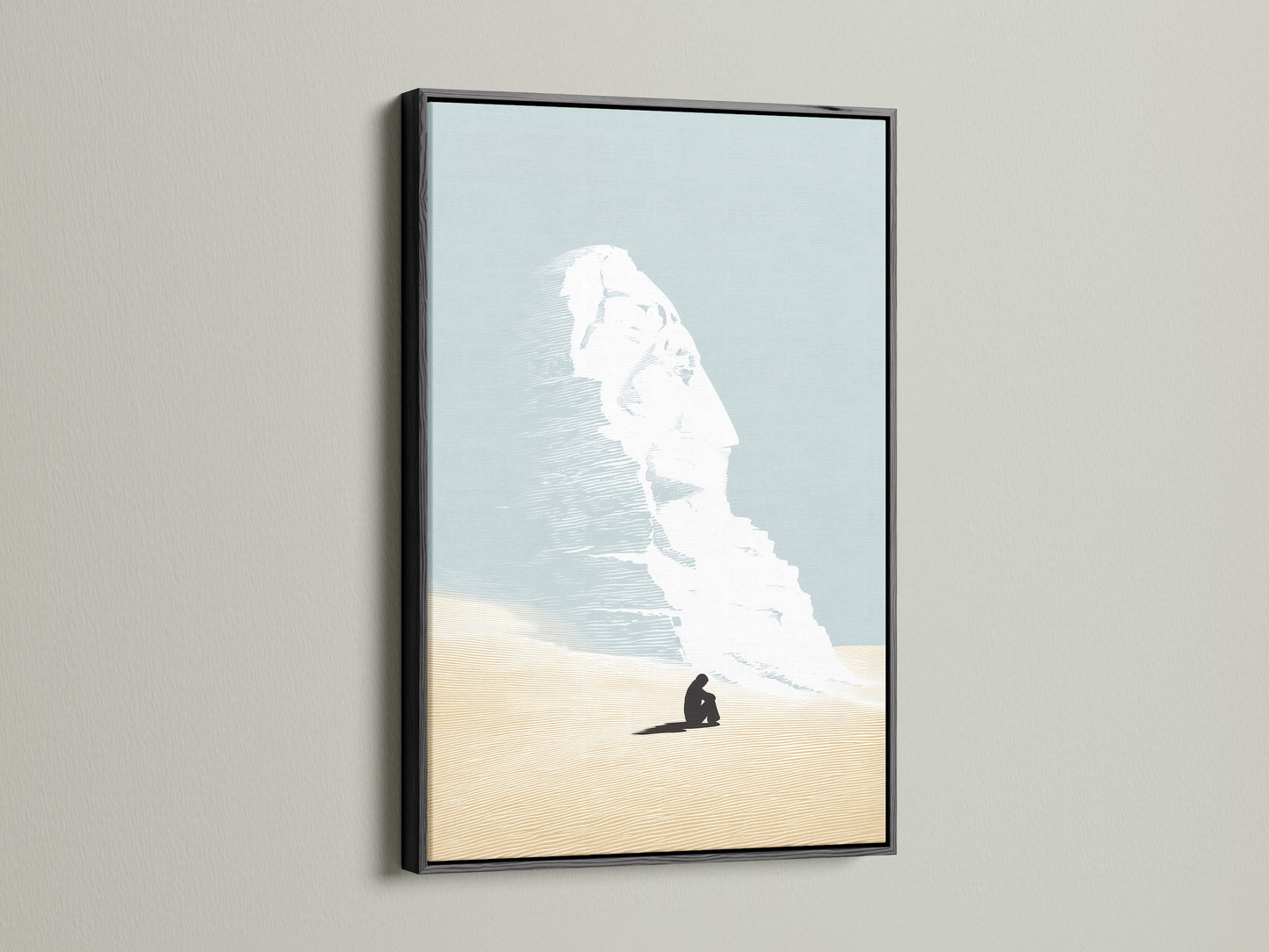 The Desert Dream artwork is presented in a black frame. A black frame adds a bold touch. It makes the sand dune print stand out. This is great for modern art lovers. Add a striking piece to your living room wall art.