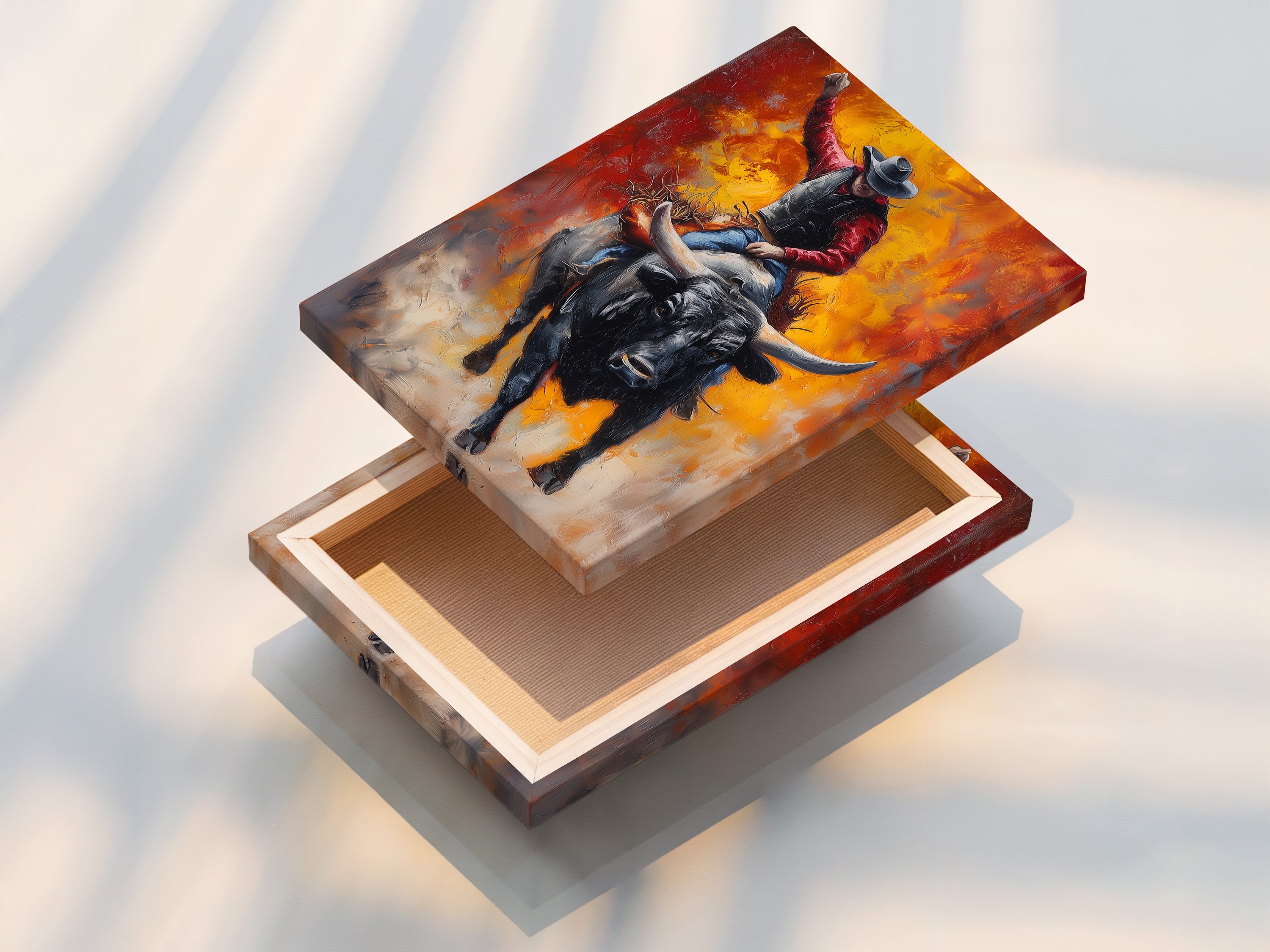 This is a stretched canvas print. The canvas is tightly stretched over a wooden frame. Stretched canvas prints are ready to hang and display. They offer a professional and gallery-quality finish. Transform your artwork into a stunning canvas print