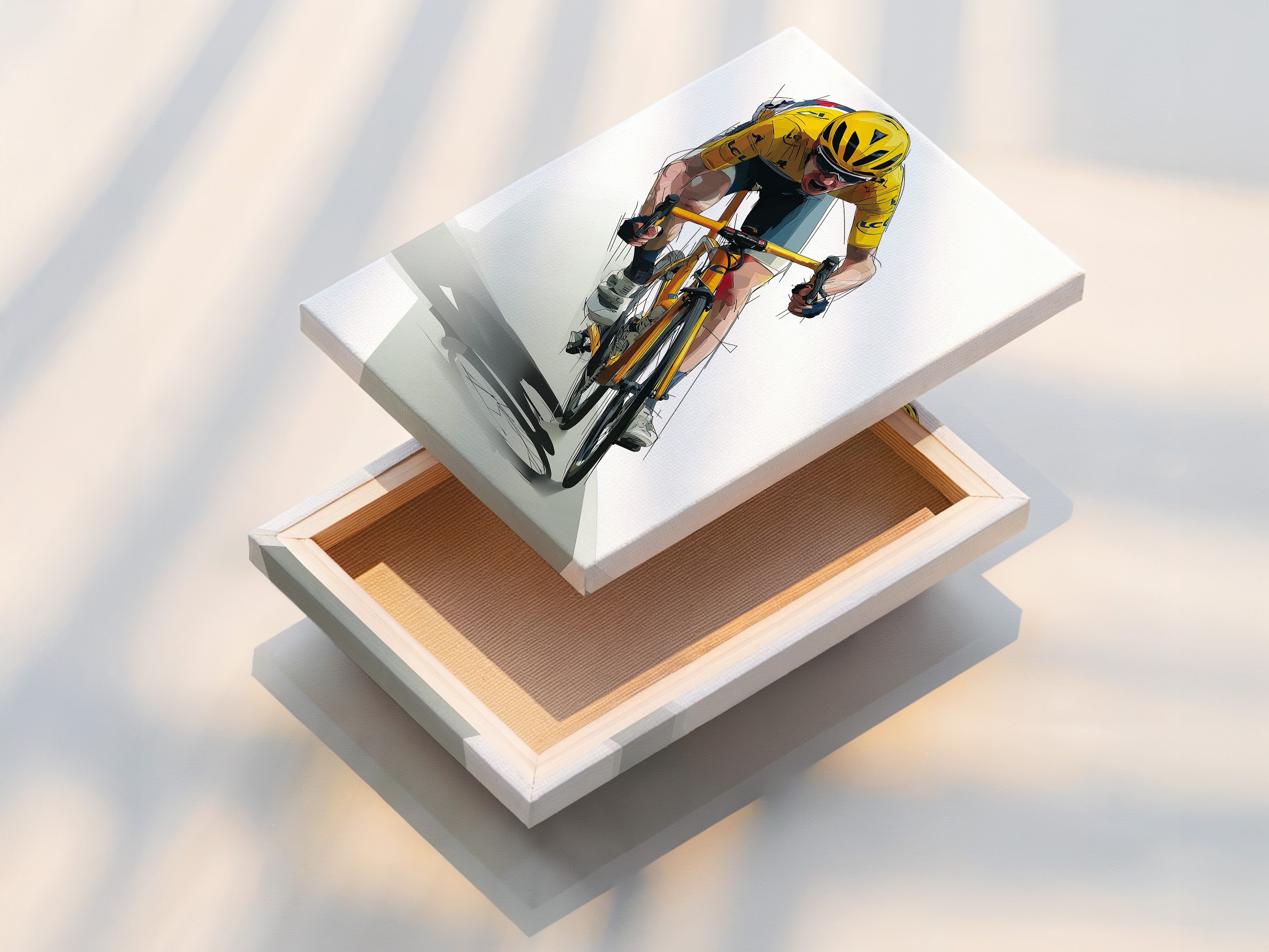 A stretched canvas print is displayed. The canvas print offers a gallery-quality look. It is perfect for adding texture and depth to your artwork. The print is stretched and ready to hang.