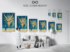 This size comparison chart helps you visualize the artwork. See how the dragon wall art fits in your interior. The mystical canvas art enhances any room. Choose the perfect size for your fantasy bedroom art. Plan your wall decor with this helpful chart.