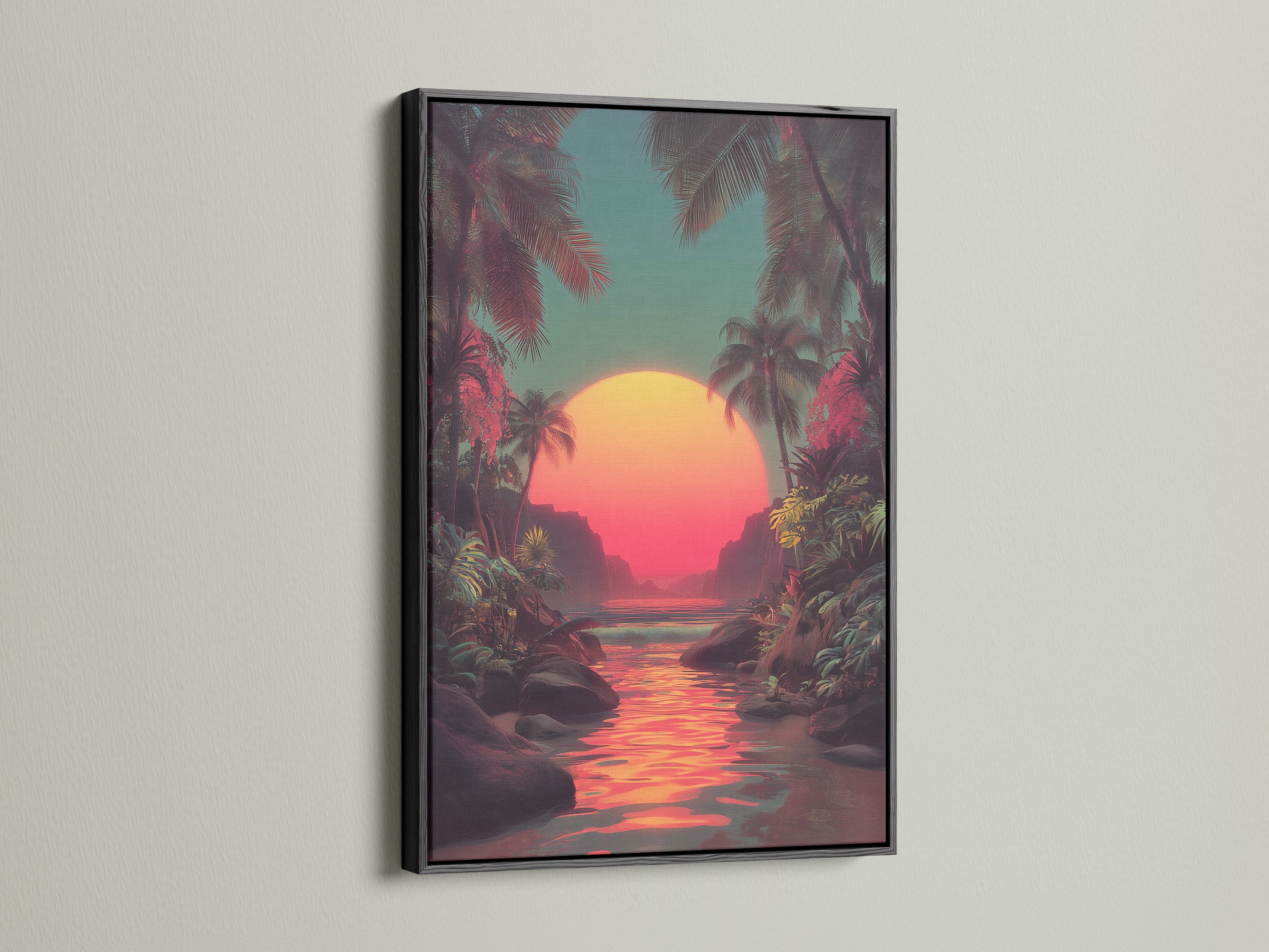 Artwork displayed in a sleek black frame. The black frame adds a touch of sophistication. Black frames offer a classic and versatile look. Explore our range of black frames for your art. Enhance your artwork with our elegant black frame selection.