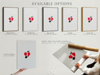 Available options include a stretched canvas print. Also a fine art poster paper and a floating frame. Choose the perfect style for your music note heart art.  Elevate your space with this modern artwork.