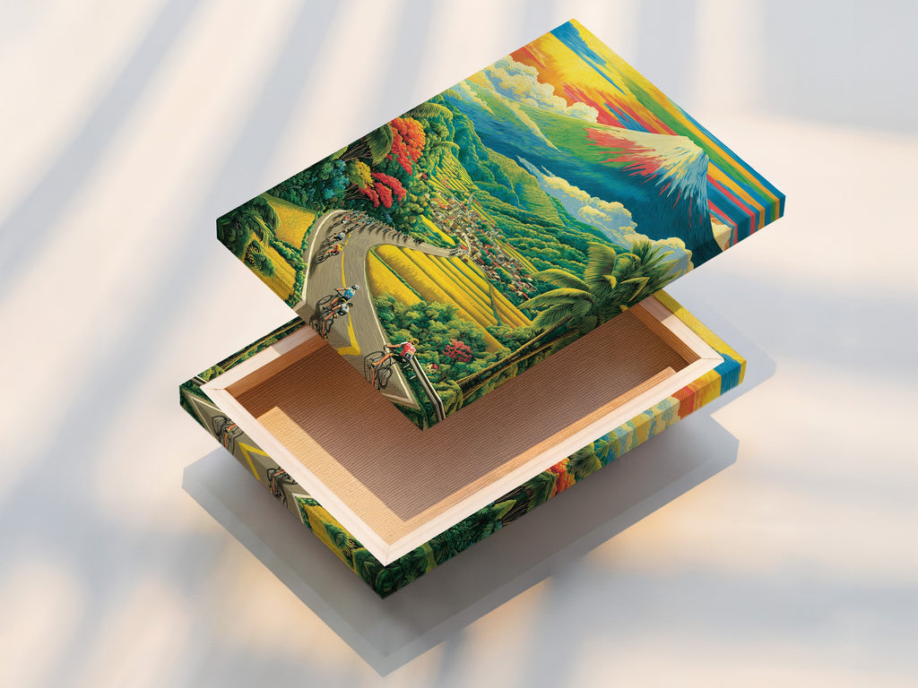 A stretched canvas print is displayed. The canvas is tightly stretched over a wooden frame. The artwork is ready to hang and enjoy. Experience the texture and depth of a stretched canvas print.