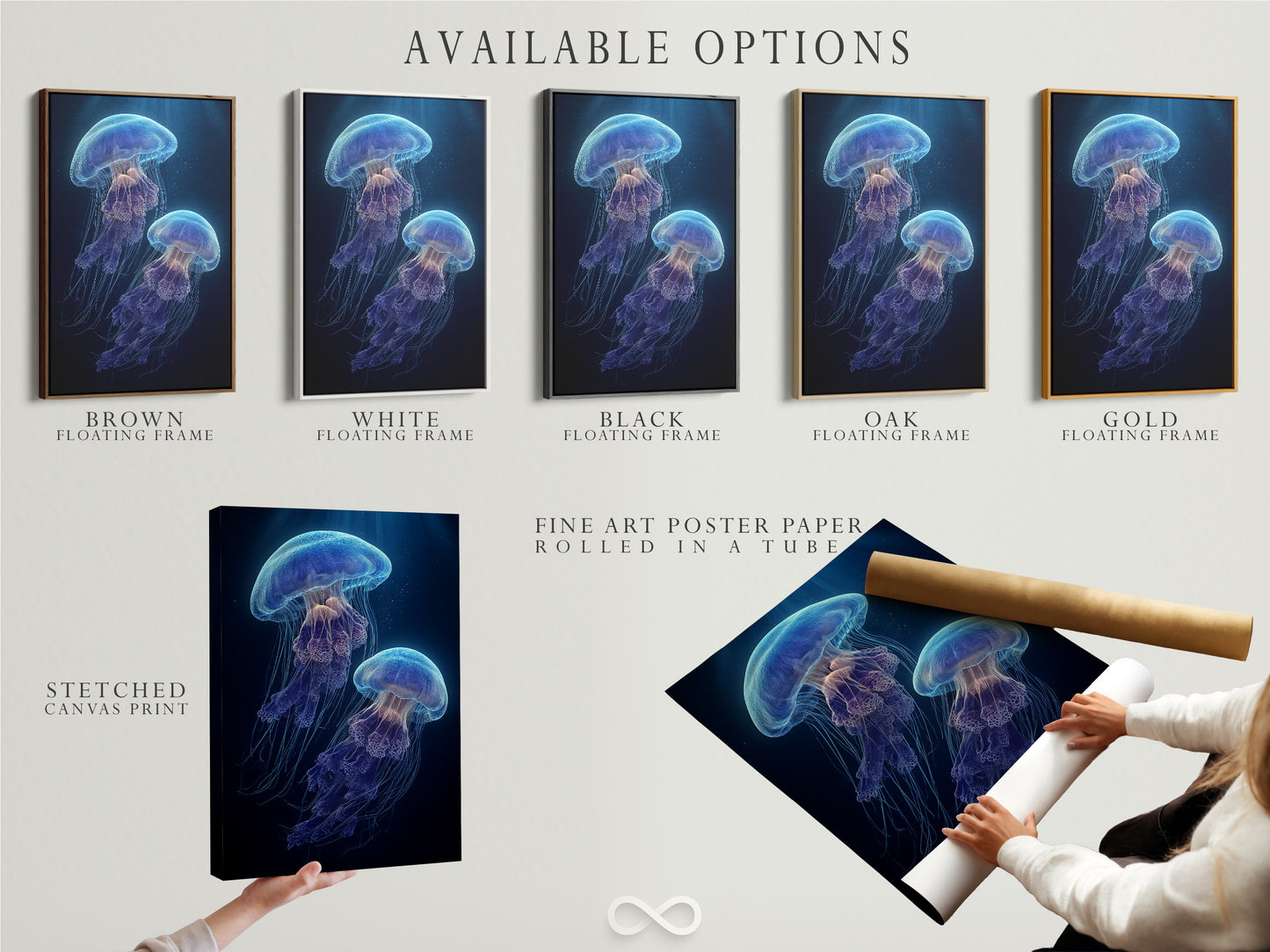 Explore available options for artwork. Choose from stretched canvas prints. Fine art poster paper is also available. Consider a floating frame for a modern look. Customize your art to fit your style. Find the perfect art for you.