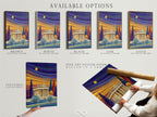 Explore available options for this Parthenon artwork including stretched canvas prints fine art poster paper and floating frames. Customize your choice to match your style. The colorful sunset landscape and ancient Greek architecture enhance any space.