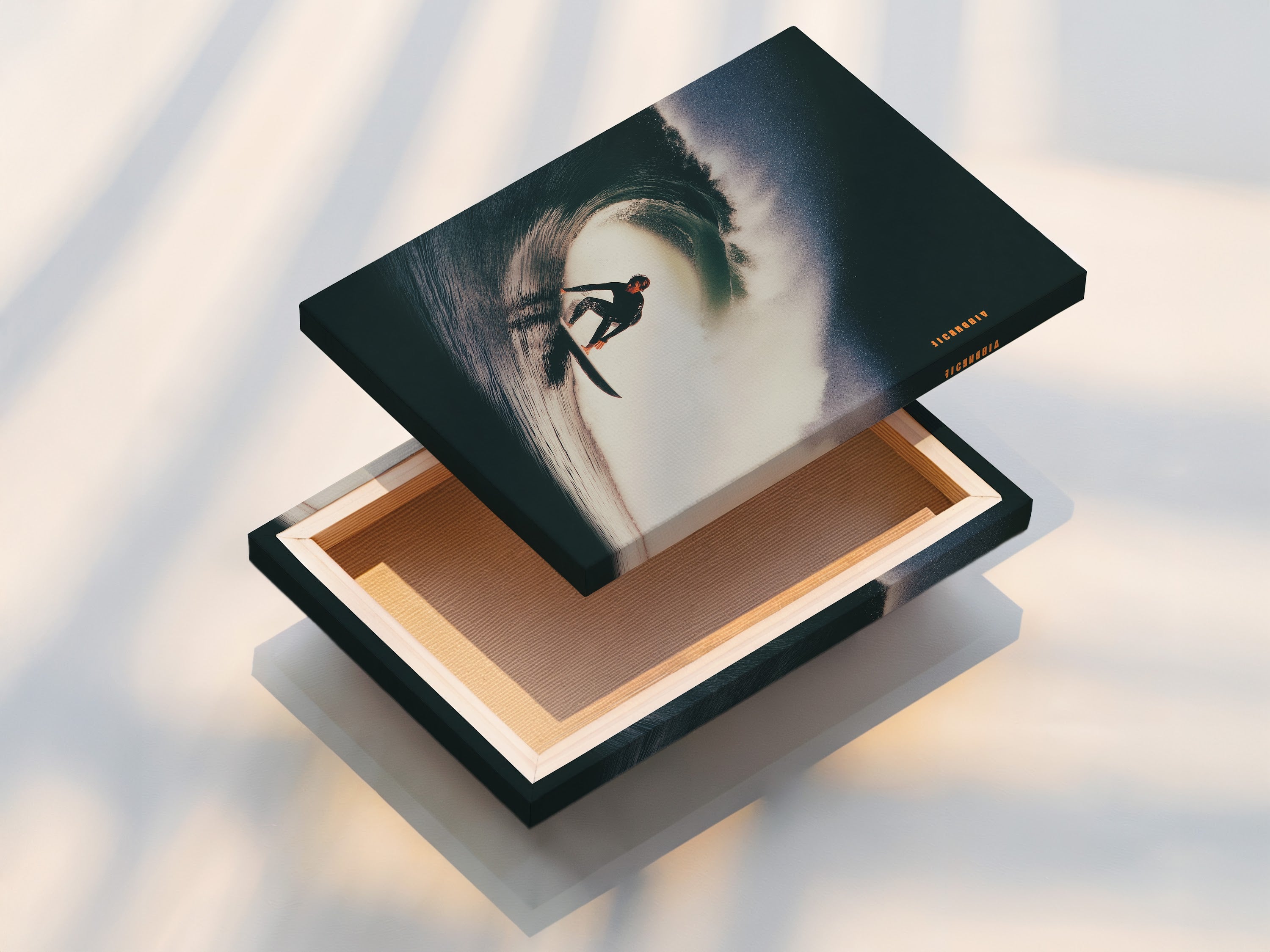 A stretched canvas print is displayed. The canvas is tightly wrapped around a frame. The print has vibrant colors. The texture of the canvas enhances the artwork. This canvas print is ready to hang. Add depth to your space.