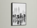 Add a touch of sophistication with our black framed London art. This black and white cityscape print brings urban photography to your space. Ideal for minimalist decor. It features the iconic London skyline. A great choice for office wall art