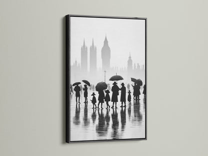 Add a touch of sophistication with our black framed London art. This black and white cityscape print brings urban photography to your space. Ideal for minimalist decor. It features the iconic London skyline. A great choice for office wall art
