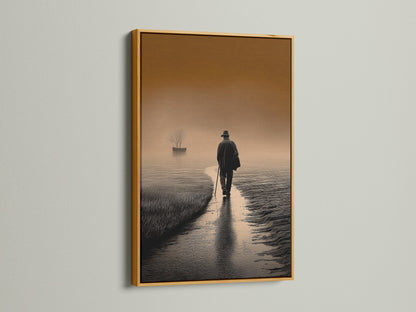Artwork presented in a luxurious gold frame. The gold frame adds a touch of glamour and opulence. It enhances the artwork with a radiant glow. Perfect for creating a focal point. Indulge in the richness of gold frames. They exude elegance.