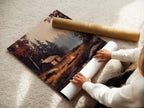 A woman is carefully handling fine art poster paper. She is preparing it for framing or display. The paper is of high quality. Perfect for creating stunning art prints and posters.