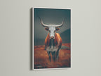 A white frame enhances this Highland Bull artwork creating a clean and modern look. The Scottish Cow print adds a touch of rustic charm to any space. The bright white frame makes the artwork pop bringing life to any room