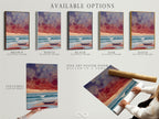 Available options include stretched canvas prints fine art poster paper and floating frames. Create your perfect coastal artwork. Choose the format that suits your style. Enhance your home with ocean wall art. Display your dreamy seascape in style. Select the perfect option for your space.