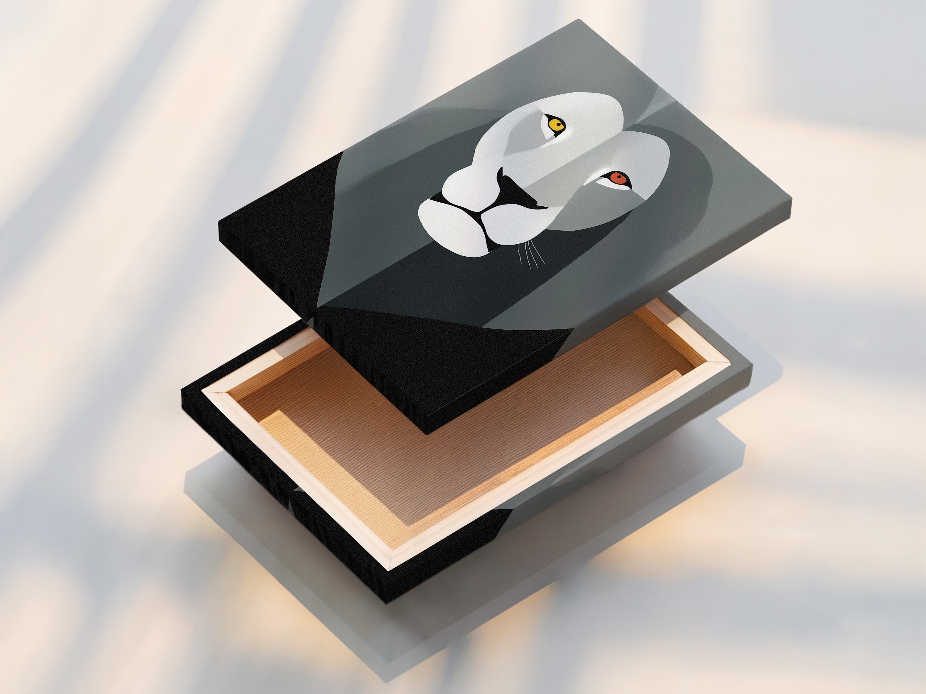 A stretched canvas print is ready to hang. The canvas print offers a gallery-wrapped look. It provides a professional and polished finish. This stretched canvas print eliminates the need for a frame. It is perfect for modern and contemporary art.