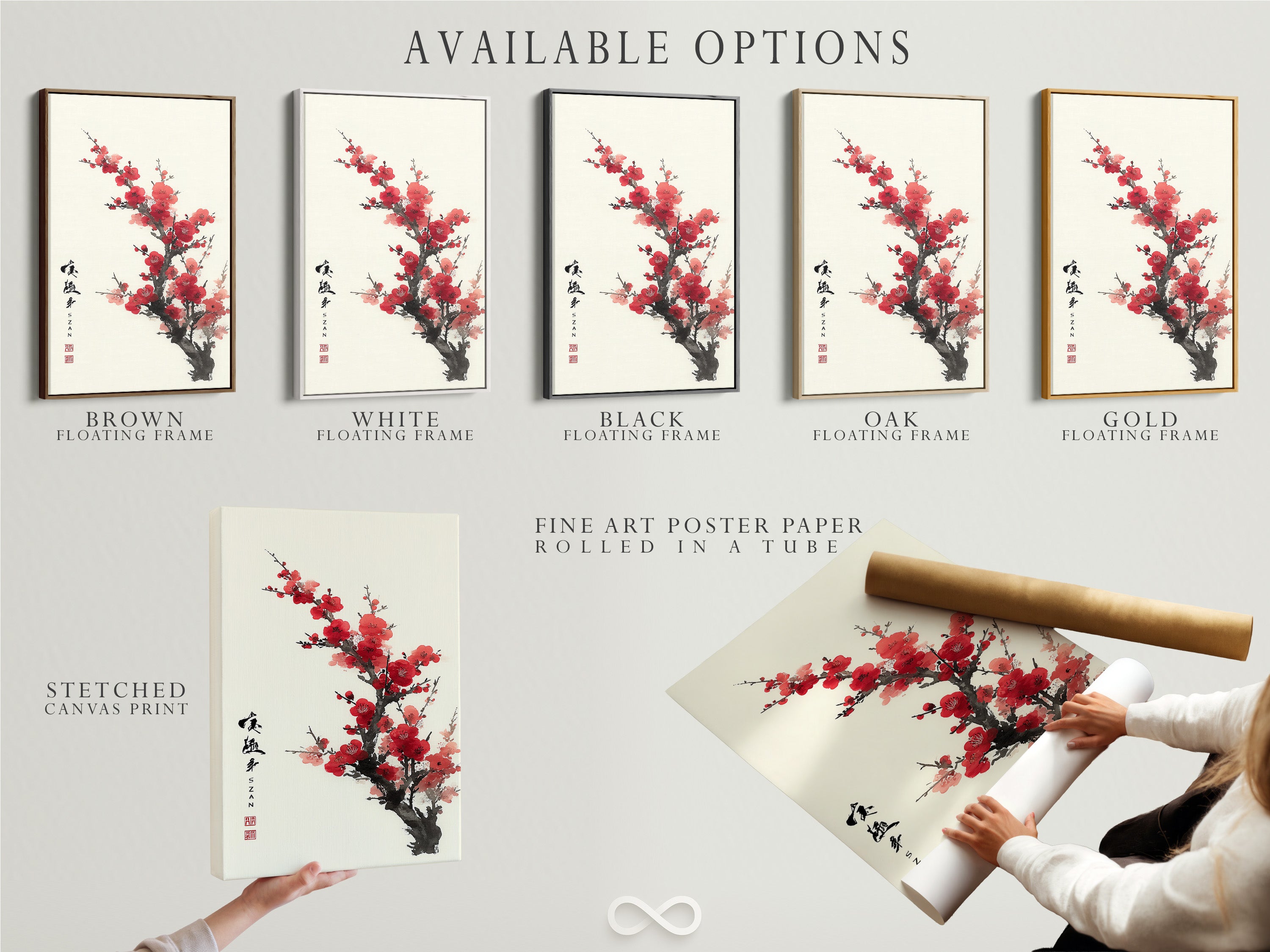 The available options include a stretched canvas print fine art poster paper and a floating frame. Explore the different ways to display your artwork. Choose the perfect option for your style. Customize your art to match your decor. Find the perfect match today.