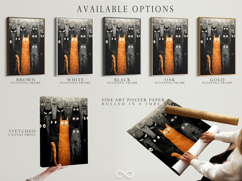 Explore the available options for your artwork. Choose from stretched canvas prints. Select fine art poster paper or a floating frame. Customize your art to match your style. Discover the perfect presentation now. Shop today