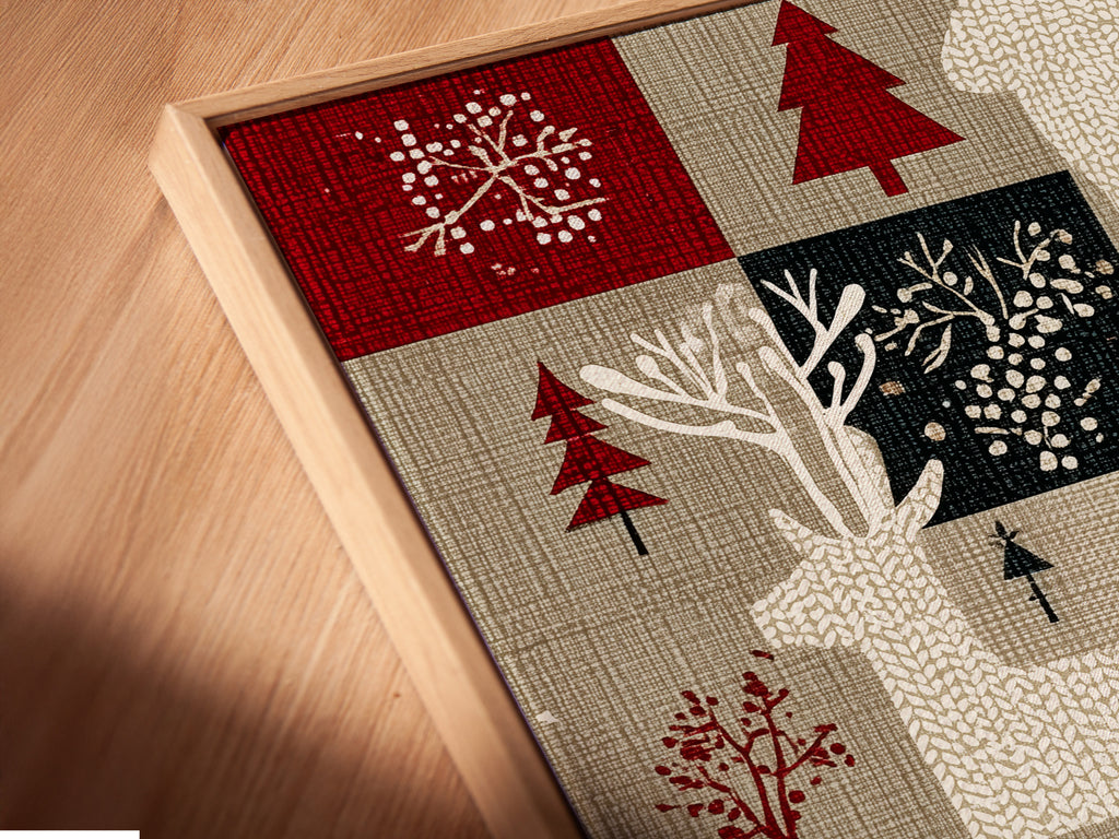 A close-up shot of a canvas print is shown. The print is set in a floating frame. The floating frame gives the artwork a contemporary and stylish look. It creates a unique visual effect by making the artwork appear to float within the frame.