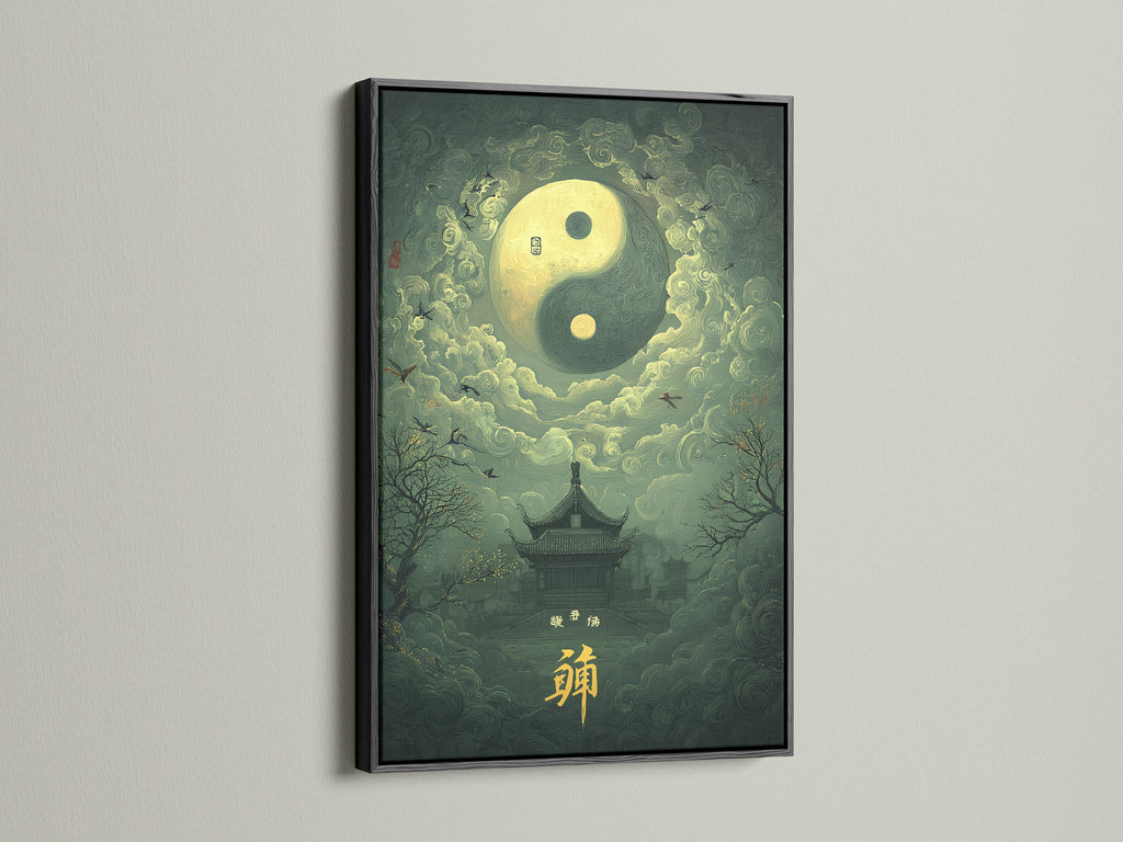 Artwork is displayed in a sleek black frame. The bold black frame adds a modern touch. Ideal for creating a focal point in your home. This black frame enhances contrast and depth. A sophisticated way to showcase your art prints. Experience the impact of black frame art.