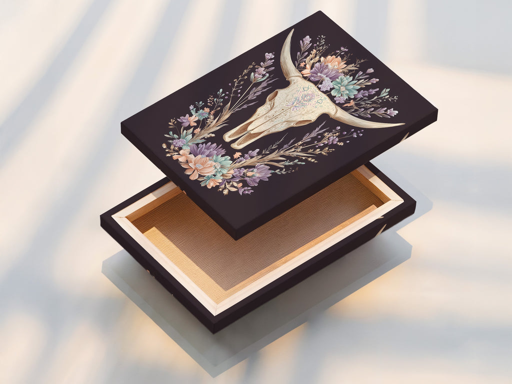 A stretched canvas print is displayed. The canvas material provides a textured look. The artwork adds depth to the image. The print is stretched for a gallery-ready appearance. This artwork is ready to hang and enjoy.