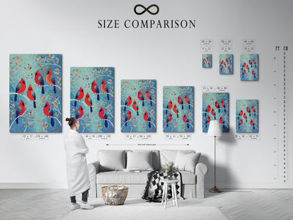 Find the perfect fit with our size comparison chart. Visualize how our artwork will look in your interior. Choose the ideal size for your space. Ensure a seamless addition to your home decor. Explore various options for canvas prints and posters.