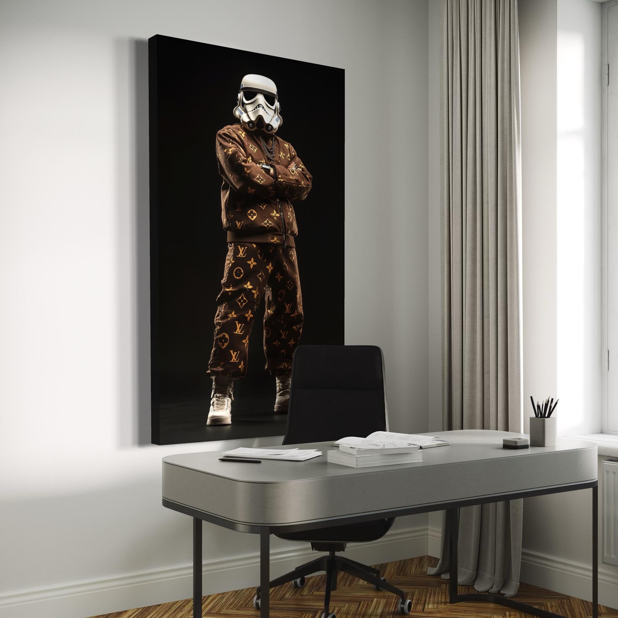 Stormtrooper Canvas Art - Sci-Fi Hip Hop Canvas Print, Luxury Streetwear Wall Art, Man Cave Decor, Modern Pop Culture Artwork, Gift for Him