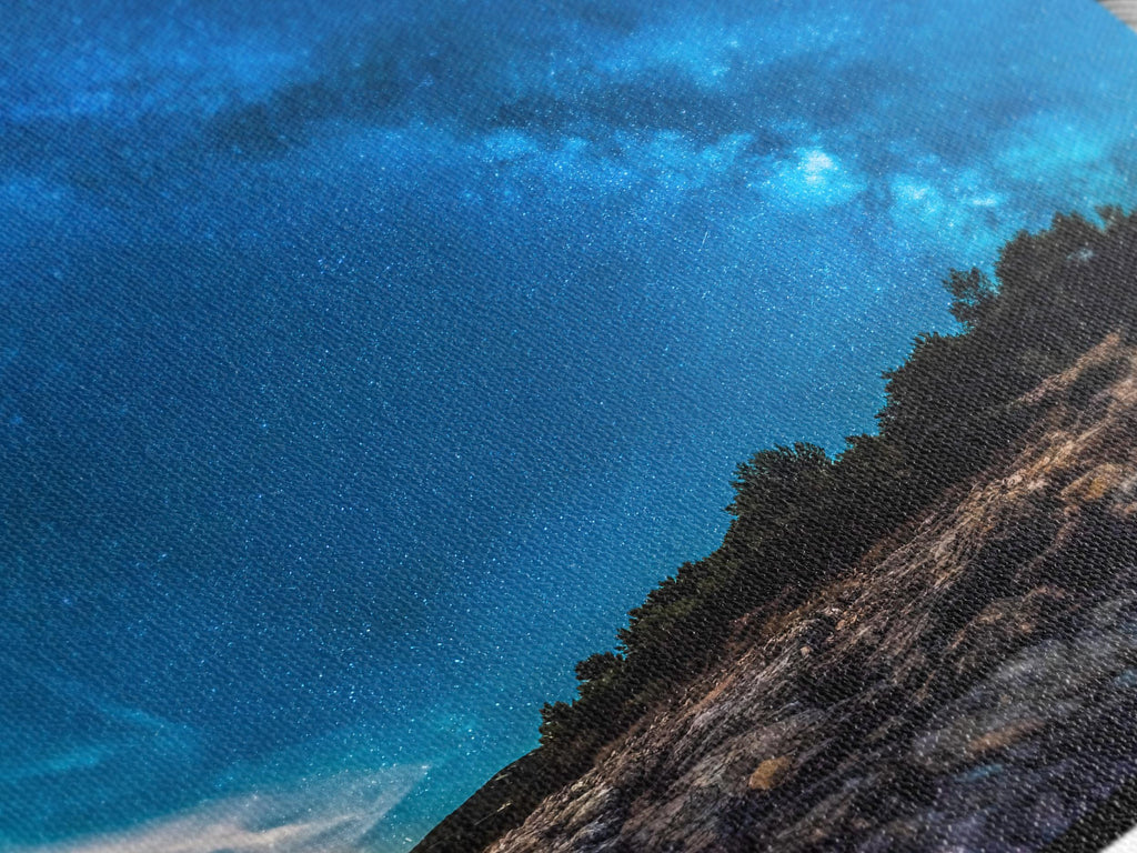 Milky Way Wall Art Night Sky Print Croatia Coast Painting Panoramic Landscape Canvas Art Starry Sky Wall Art Adriatic Sea Croatia Wall Decor