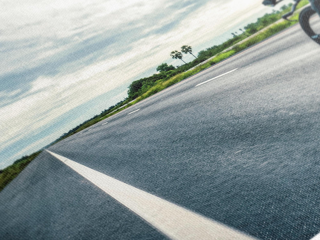 Cycling Canvas Art - Cyclist Wall Art, Cycle Race Art, Cyclist Gift Idea, Cycling Canvas Print, Art Cycling Wall Decor, Bicycle  Art Print