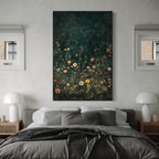 Art mural champ de fleurs sauvages - Art sur toile botanique vintage, Décor floral rustique, Déco murale de ferme moderne, Impression sur toile champ de fleurs