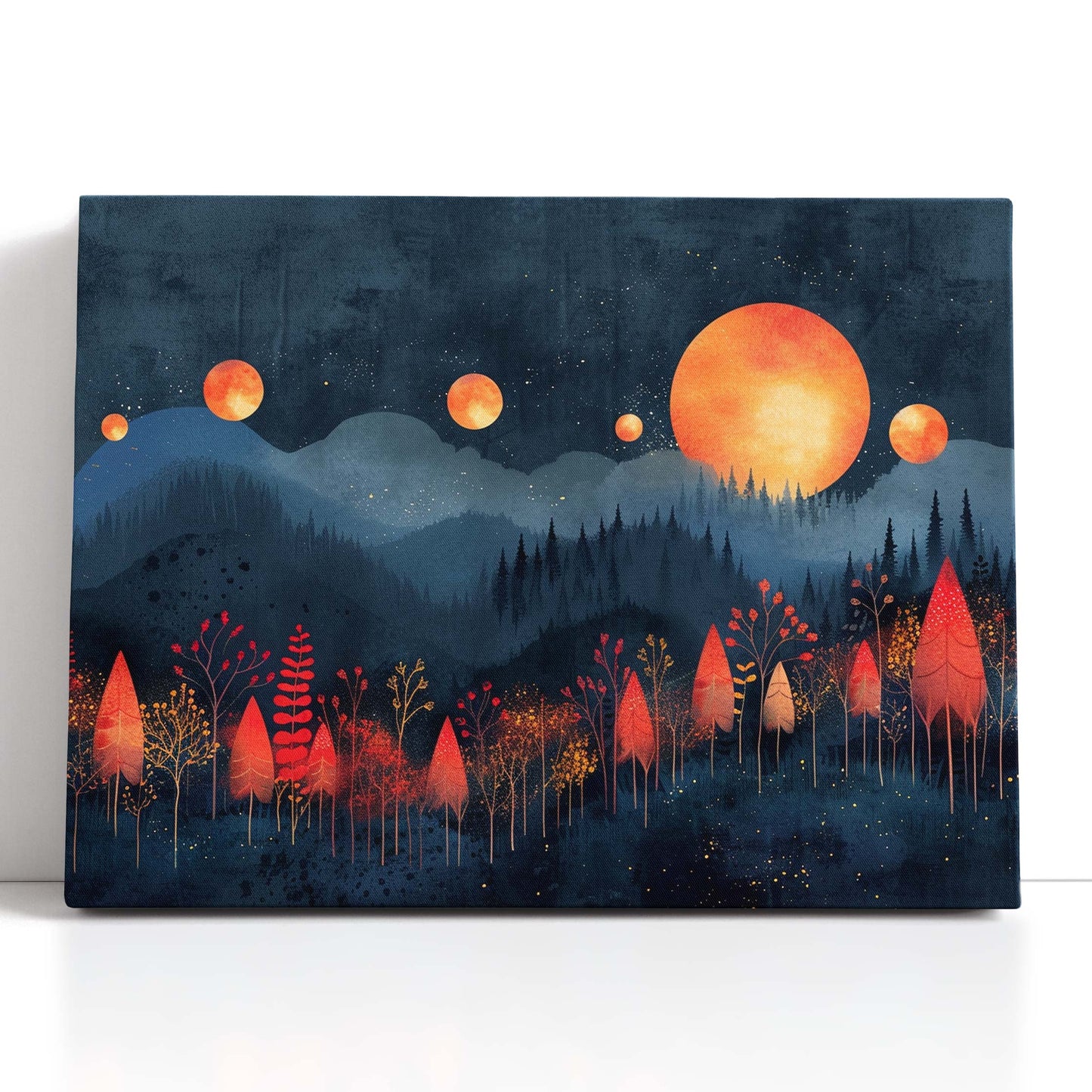 Magical Woodland Nighttime - Canvas Print