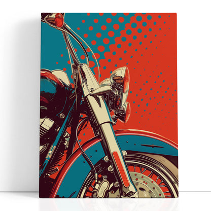 Pop Art Motorcycle - Canvas Print