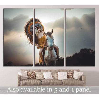 Girl on horse canvas print №5009Canvas art arrives ready to hang, with hanging accessories included and no additional framing required. Every canvas print is hand-crafted, made on-demand at our workshop and expertly stretched around 100% North American Pi