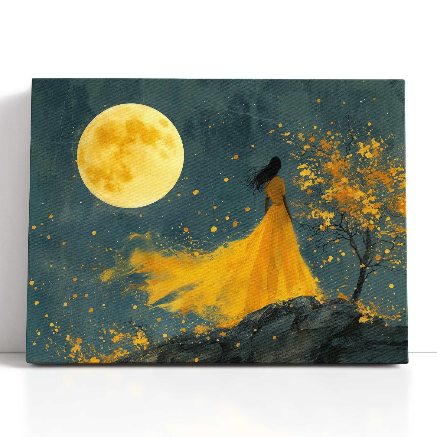 Moonlit Autumnal Muse - Canvas Print