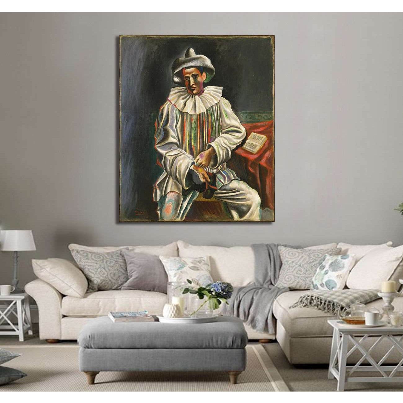 Pablo Picasso, Pierrot - Ready to Hang Canvas PrintCanvas art arrives ready to hang, with hanging accessories included and no additional framing required. Every canvas print is hand-crafted, made on-demand at our workshop and expertly stretched around 100