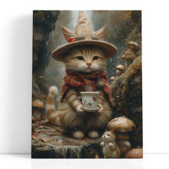 Magical Teacup Cat Canvas 