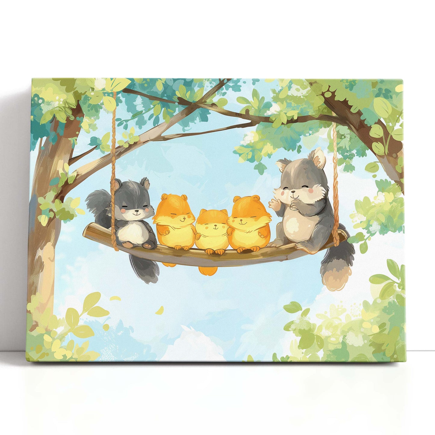 Animated Squirrels Canvas Art