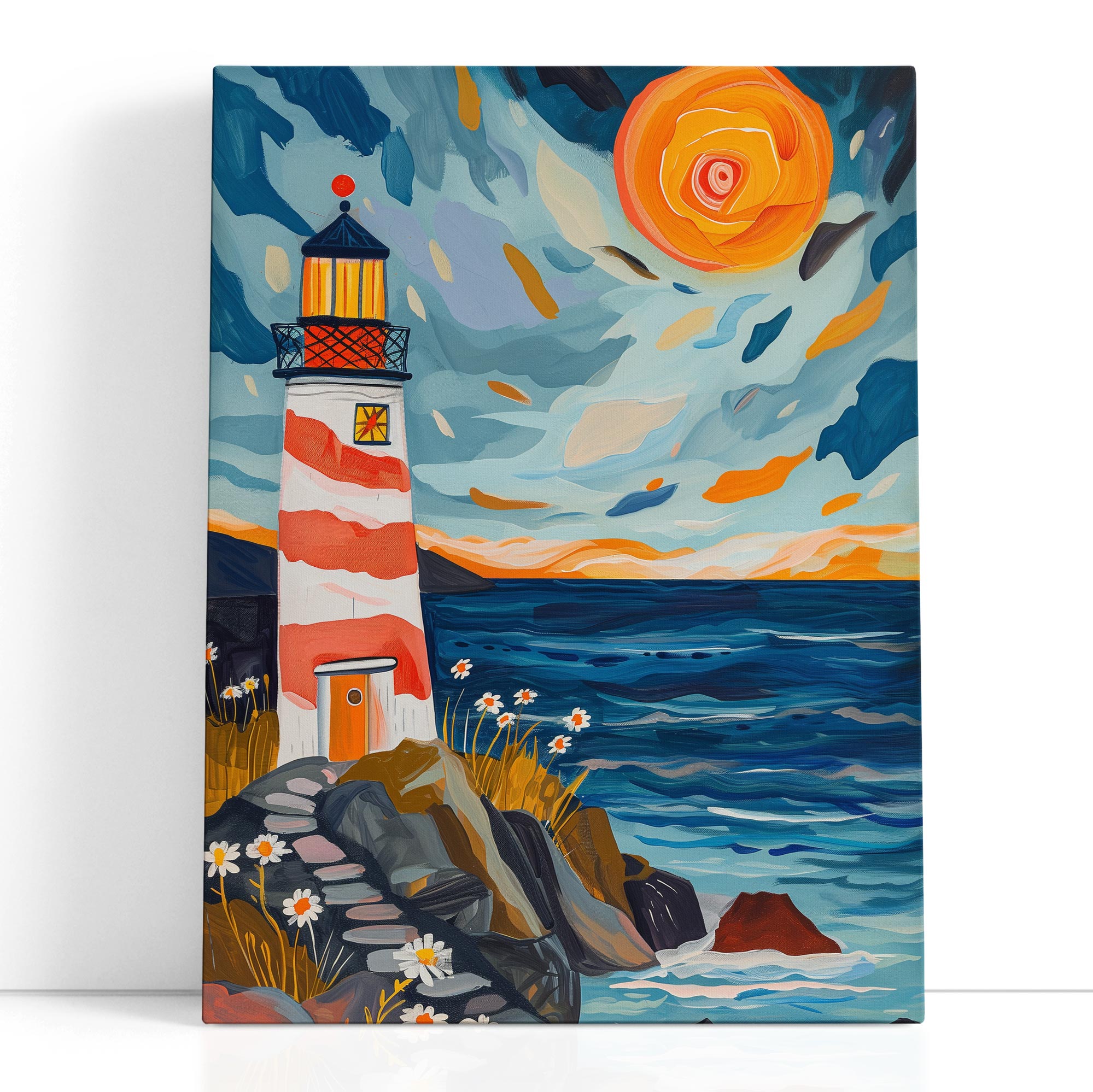  Solar-Powered Lighthouse Canvas Art