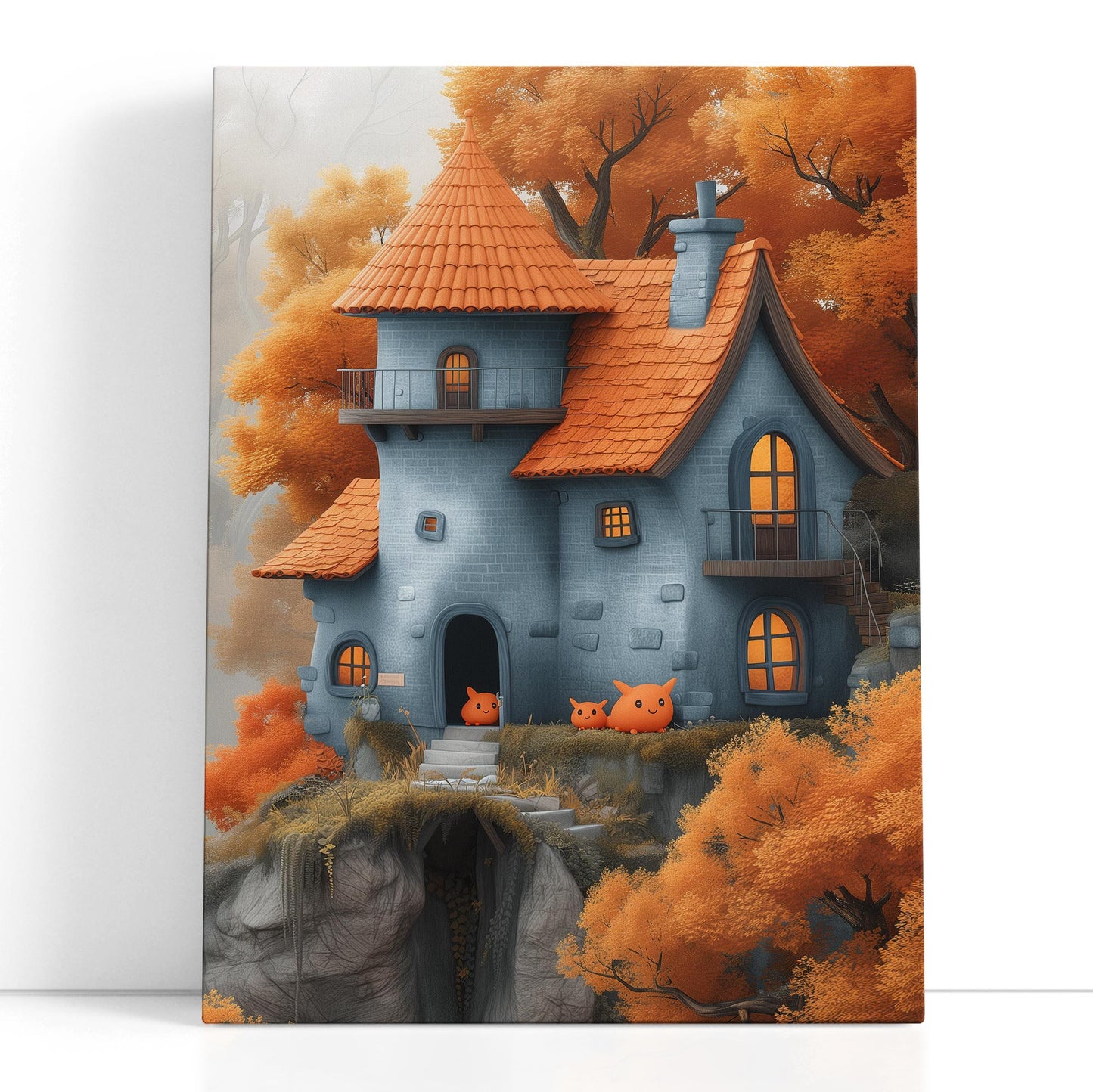 Charming Fantasy Cottage - Canvas Print