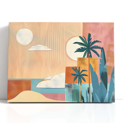 Pastel Beach Sunset Wall Art