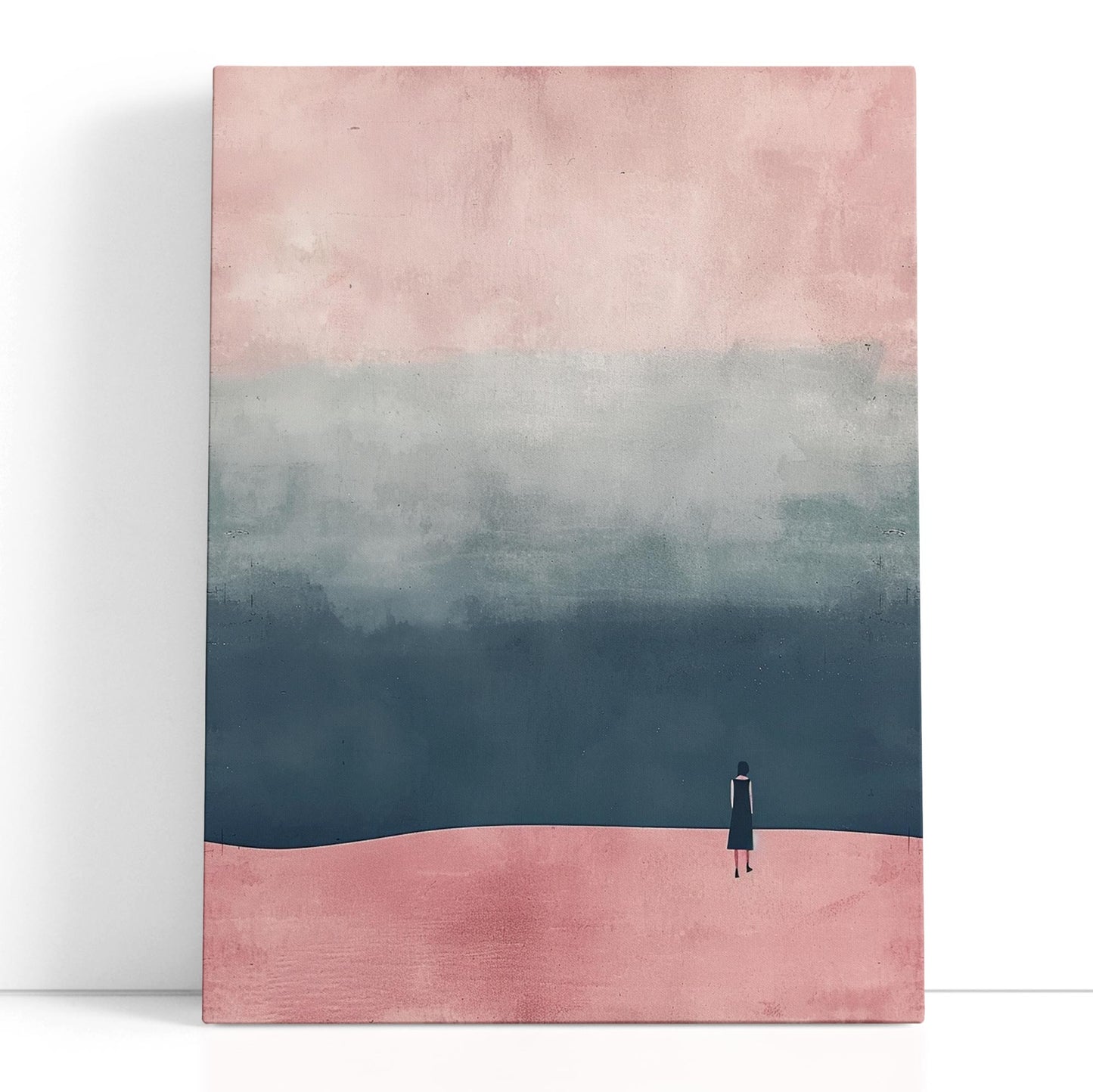 Solitary Figure Minimalist Canva Print