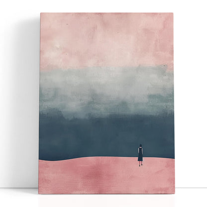 Solitary Figure Minimalist Canva Print