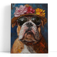 Canvas Art Colorful Bulldog