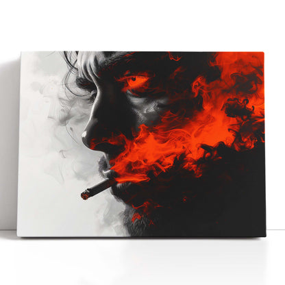 Dynamic Smoke and Ember Wall Art