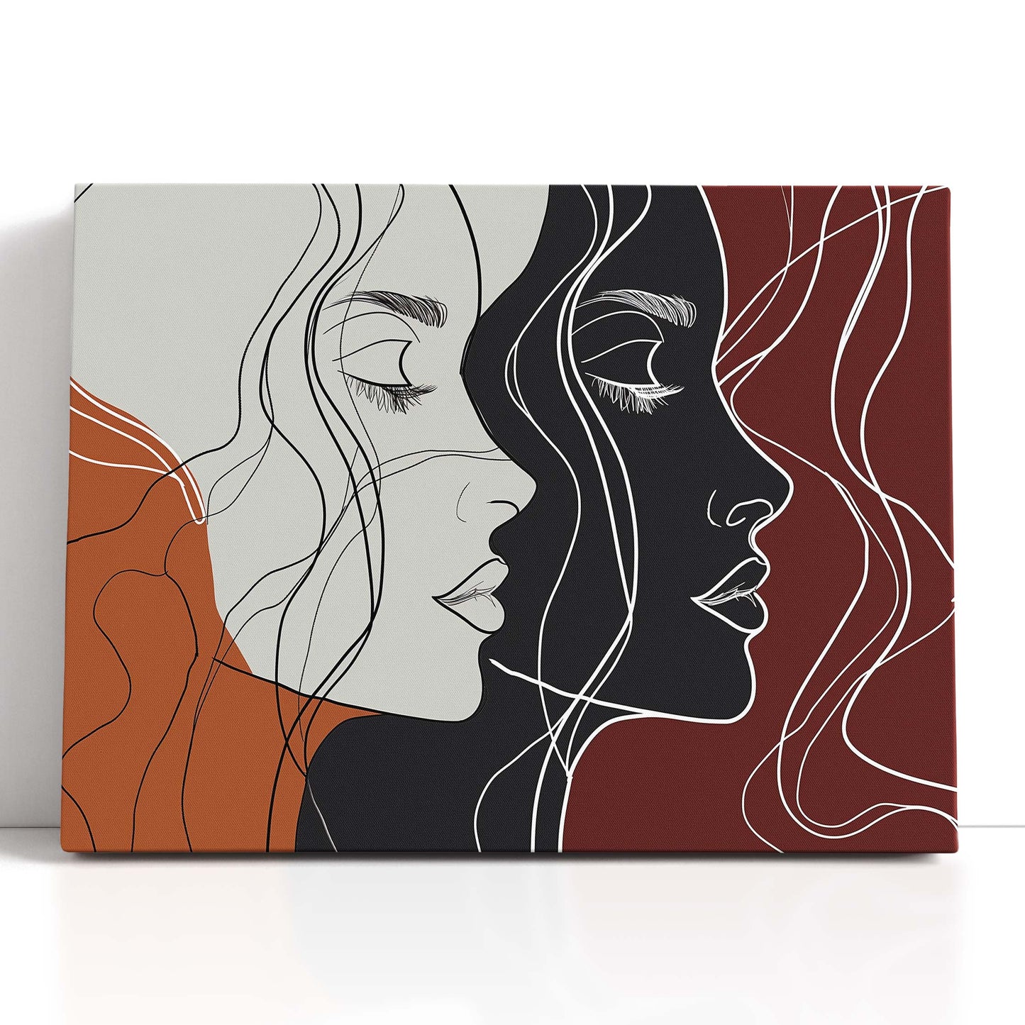 Modern Line Art Duo - Canvas Print