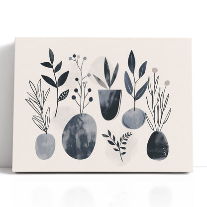 Abstract Botanical Illustrations Canvas Print