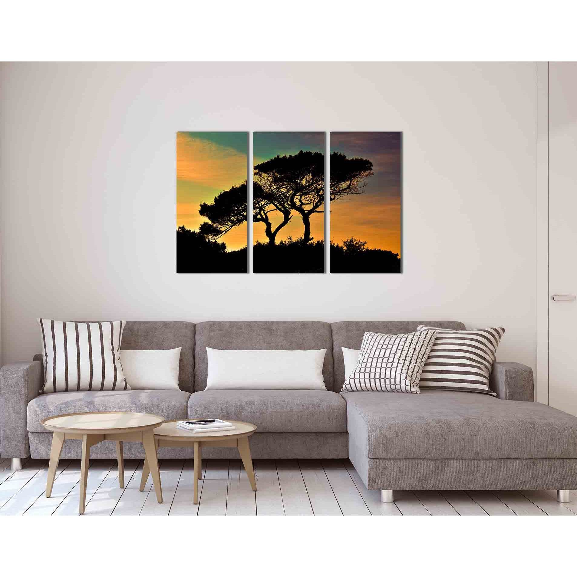 Silhouette of plants at sunset №D1817 Ready to Hang Canvas PrintCanvas art arrives ready to hang, with hanging accessories included and no additional framing required. Every canvas print is hand-crafted, made on-demand at our workshop and expertly stretch